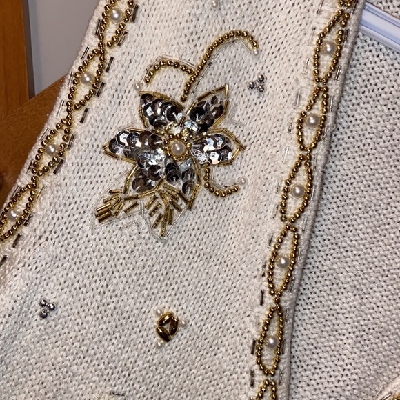 Vintage Bedazzled Sweater Vest - Picture 3 of 6